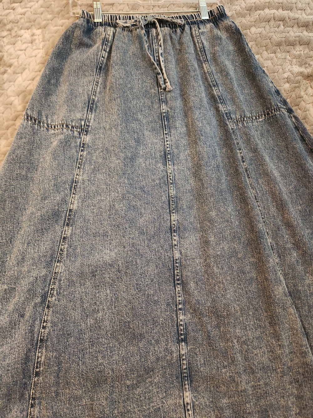 Blu Pepper- Classic Denim Flared Maxi Skirt. NWOT. - Picture 8 of 12
